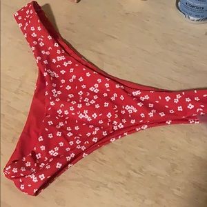 Red thong bikini